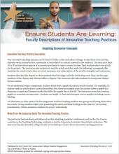 Ensure Students Are Learning: Faculty Descriptions of Innovative Teaching Practices: Graphing Economic Concepts