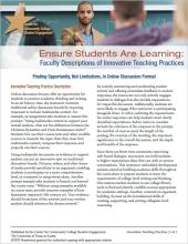 Ensure Students Are Learning: Faculty Descriptions of Innovative Teaching Practices: Finding Opportunity, Not Limitations, In Online Discussion Format