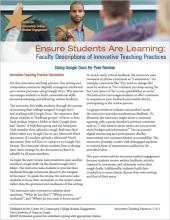 Ensure Students Are Learning: Faculty Descriptions of Innovative Teaching Practices: Using Google Docs for Peer Review