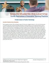 Ensure Students Are Learning: Faculty Descriptions of Innovative Teaching Practices: Periodic Games to Practice Terminology