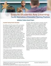 Ensure Students Are Learning: Faculty Descriptions of Innovative Teaching Practices: Individual Problem-Based Project