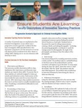 Ensure Students Are Learning: Faculty Descriptions of Innovative Teaching Practices: Progressive Scenario Approach to Criminal Investigative Skills