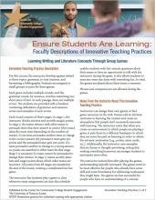 Ensure Students Are Learning: Faculty Descriptions of Innovative Teaching Practices: Learning Writing and Literature Concepts Through Group Games
