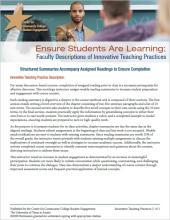 Ensure Students Are Learning: Faculty Descriptions of Innovative Teaching Practices: Structured Summaries Accompany Assigned Readings to Ensure Completion