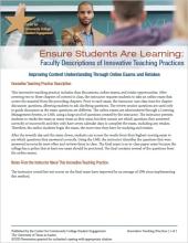Ensure Students Are Learning: Faculty Descriptions of Innovative Teaching Practices: Improving Content Understanding Through Online Exams and Retakes