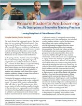 Ensure Students Are Learning: Faculty Descriptions of Innovative Teaching Practices: Learning Every Facet of Clinical Research Trials