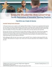 Ensure Students Are Learning: Faculty Descriptions of Innovative Teaching Practices: From Bill to Law: A Hands-On Exercise