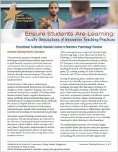 Ensure Students Are Learning: Faculty Descriptions of Innovative Teaching Practices: Educational, Culturally-Relevant Games to Reinforce Psychology Theories