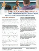 Ensure Students Are Learning: Faculty Descriptions of Innovative Teaching Practices: Analyzing Local Social Service Systems to Reinforce Classroom Learning 