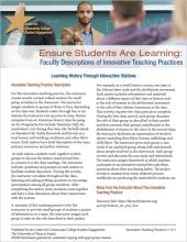 Ensure Students Are Learning: Faculty Descriptions of Innovative Teaching Practices: Learning History Through Interactive Stations