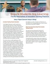 Ensure Students Are Learning: Faculty Descriptions of Innovative Teaching Practices: Using a Flipped Classroom Design in Biology