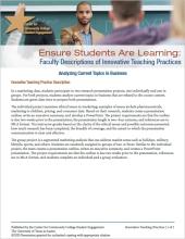 Ensure Students Are Learning: Faculty Descriptions of Innovative Teaching Practices: Analyzing Current Topics in Business