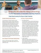 Ensure Students Are Learning: Faculty Descriptions of Innovative Teaching Practices: Project-Based Learning: Five Phases of Radio Production