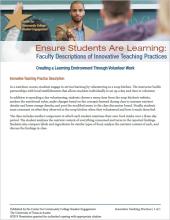 Ensure Students Are Learning: Faculty Descriptions of Innovative Teaching Practices: Creating a Learning Environment Through Volunteer Work