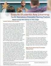 Ensure Students Are Learning: Faculty Descriptions of Innovative Teaching Practices: Adapted Carnegie Math Pathways for Tribal Colleges