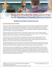 Ensure Students Are Learning: Faculty Descriptions of Innovative Teaching Practices: Bringing Fun and Games to History Exam Prep