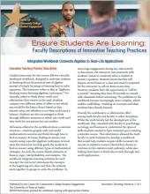 Ensure Students Are Learning: Faculty Descriptions of Innovative Teaching Practices: Integrated Workbook Connects Algebra to Real-Life Applications