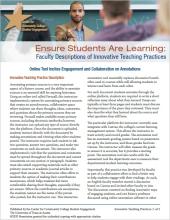 Ensure Students Are Learning: Faculty Descriptions of Innovative Teaching Practices: Online Tool Incites Engagement and Collaboration on Annotations