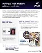 Resource Guide - Having a Plan Matters Resource Guide - Having a Plan Matters