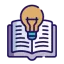 open book with ideas icon