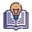 open book with ideas icon