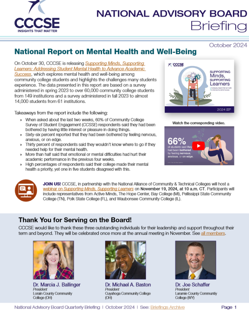 National Advisory Board Briefing