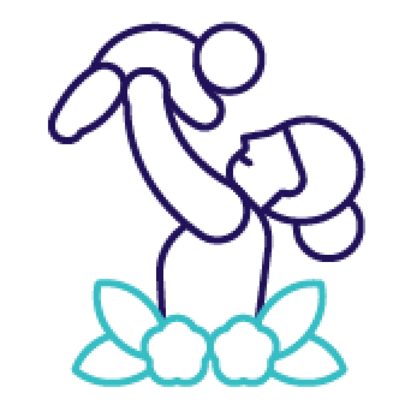 icon of mother holding a baby